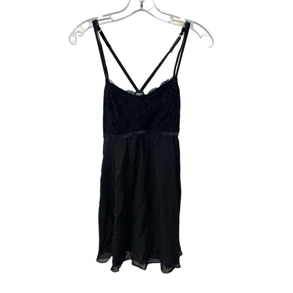 SOMA Limited Edition Velvet Noir Babydoll Teddy Sheer Sexy Size Medium - Picture 1 of 7